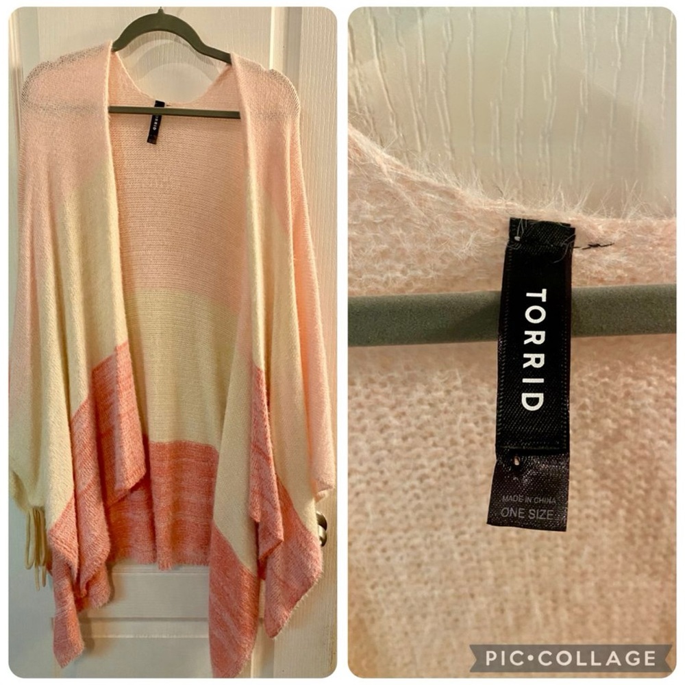 Torrid Pancho Like Sweater with Elegant Drape
